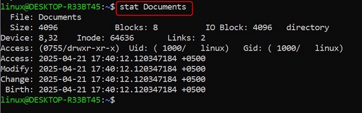 stat Command in Linux5