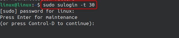 sulogin Command in Linux1