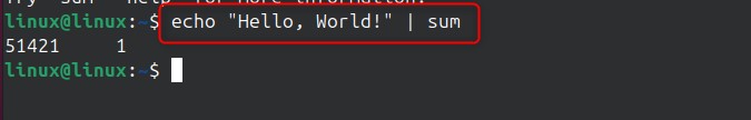 sum Command in Linux3