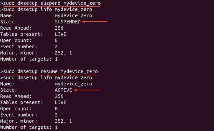 Suspending and Resuming a Device