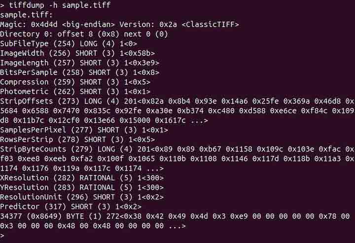 tiffdump Command in Linux3