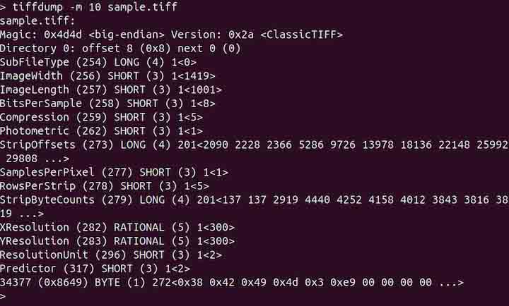 tiffdump Command in Linux4