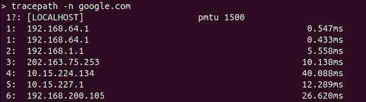 tracepath Command in Linux4