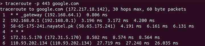 traceroute Command in Linux8