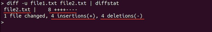 Understand the diffstat Command Output 1