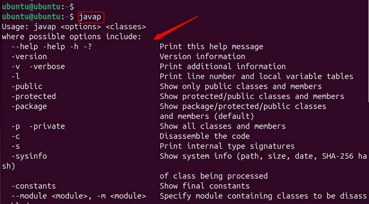 Understanding javap Command