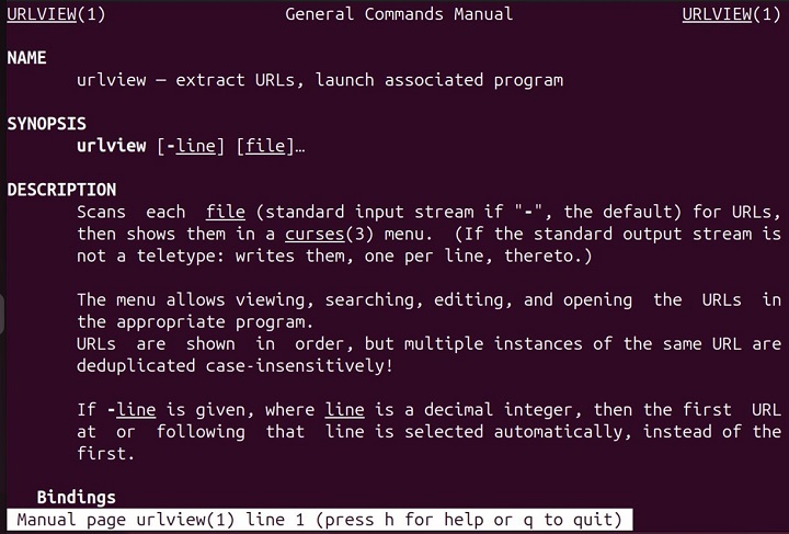 urlview Command in Linux2