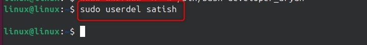 userdel Command in Linux1