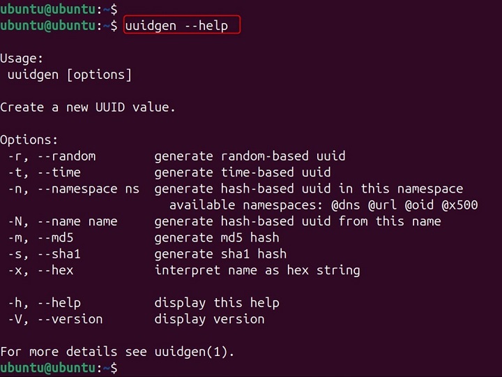 uuidgen Command in Linux6