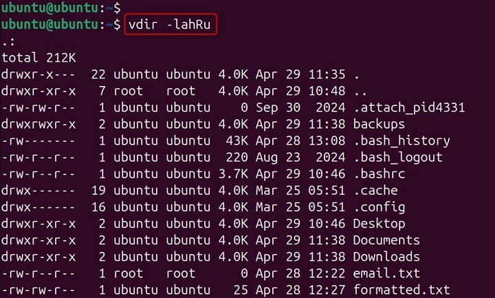 vdir Command in Linux21