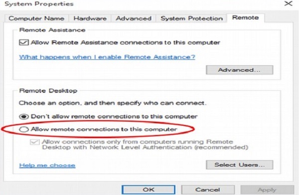 Allow Remote Connection